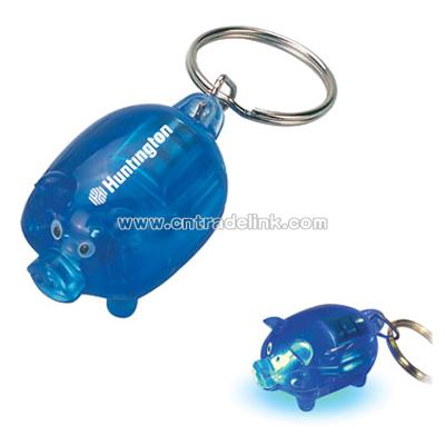 Light Up Piggy Keychain