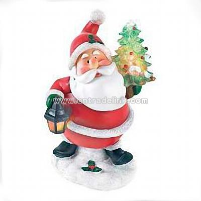 Light-Up Santa Figurine