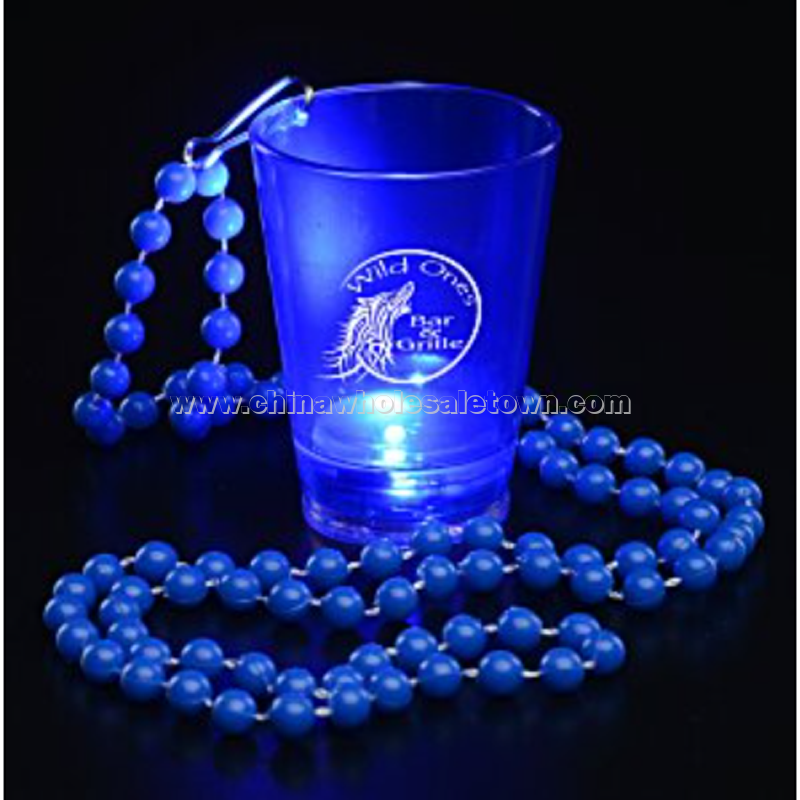 Light-Up Shot Glass on Beaded Necklace - 2 oz.