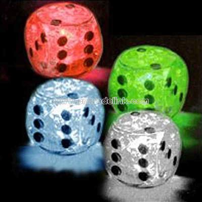 Light up ice cube dice