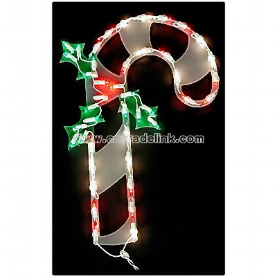 Lighted Candy Cane Ornamental Shape