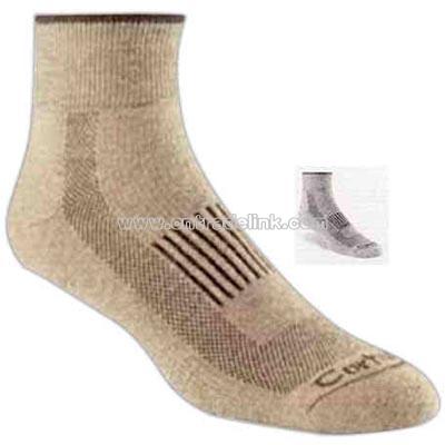 Lightweight merino wool quarter crew socks