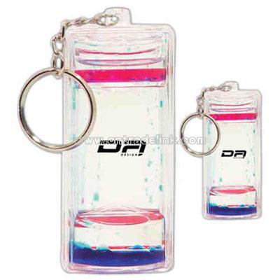 Liquid timer keychain