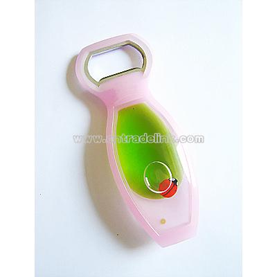Liquid tumbler bottle opener