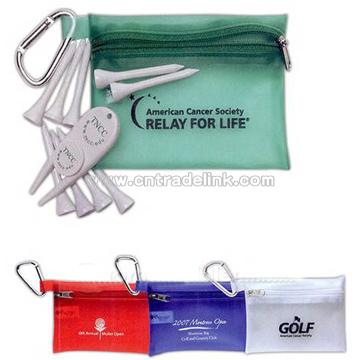 Logo Imprinted PVC zippered tour pouch
