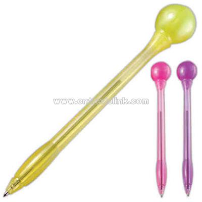 Lollipop Pen - Purple - Light up ballpoint pen with ball top