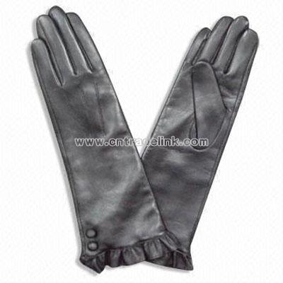 Long Leather Gloves