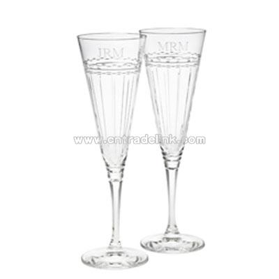 Love Crystal Toasting Flutes