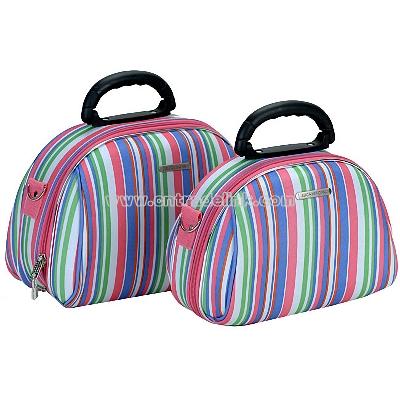 Luca Vergani 2-piece Striped Cosmetic Case Set
