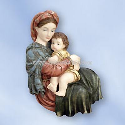 Madonna and Child Florentine Wall Plaque