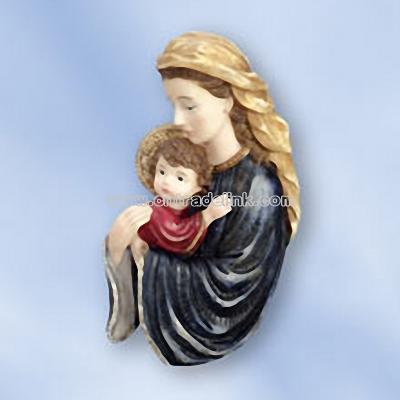 Madonna and Child Florentine Wall Plaque