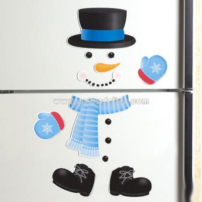 Magnetic Build-A-Snowman Decoration
