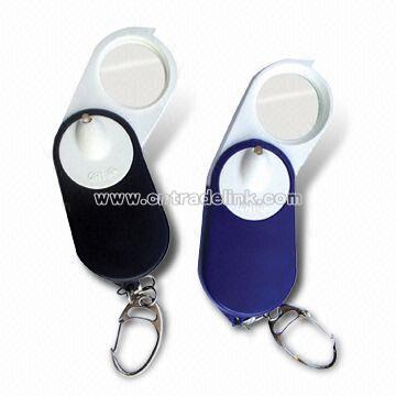 Magnifier with Keychain and LED