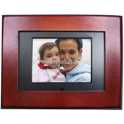 Mahogany wood digital photo frame