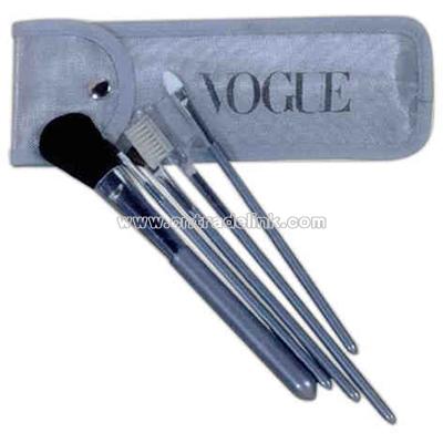 Makeup gift set with 5 tools with gray handles