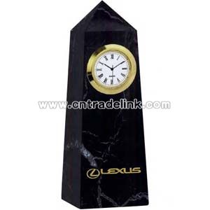 Marble obelisk shape clock