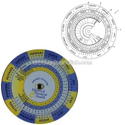 Maternity care calendar wheel / Obstetrics measure and calculator