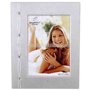 Matte silver photo frame