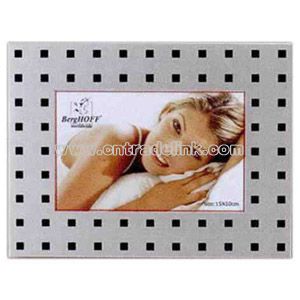 Matte silver photo frame