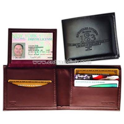 Men's regency cowhide leather billfold with 3 credit card pockets