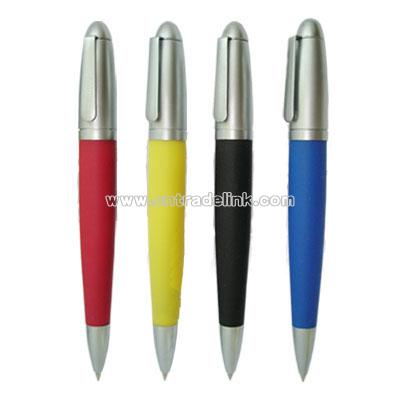 Metal Ballpoint Pens with Colorful Silicon Grip