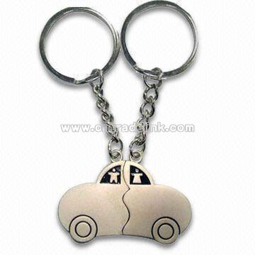 Metal Keychain in Kiss Shape