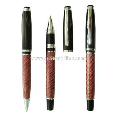 Metal Roller Pen with Glass Carbon Fiber Pen Barrel