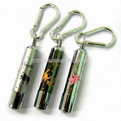 Metal USB Keychain with Horoscope-design in Barrel