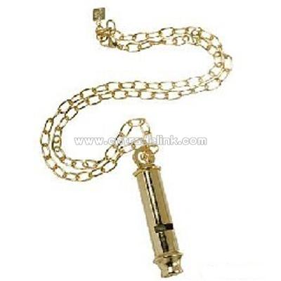 Metal Whistle with Keychain