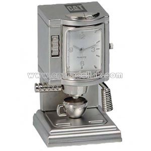 Metal analog miniature replica clock