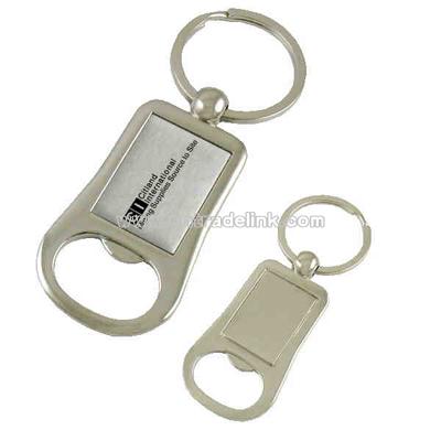 Metal bottle opener key tag