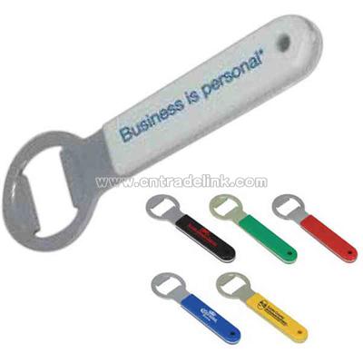 Metal bottle opener with large handle