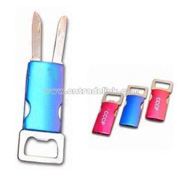 Metal bottle opener