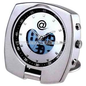 Metal travel alarm clock