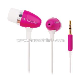 Metallic Earphone for iPhone (Pink)