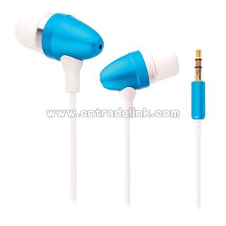 Metallic In-Ear iPhone Earphone (Blue)