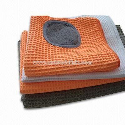 Microfiber Cleaning Clothes with Scrubber