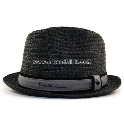 Midnight Straw Fedora hat