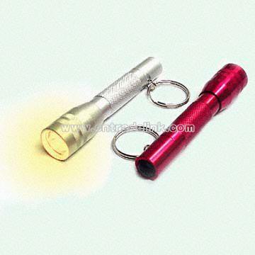 Mini Aluminum Flashlight With Keychain