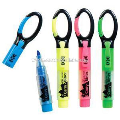 Mini Carry-Biner Highlighter Pen