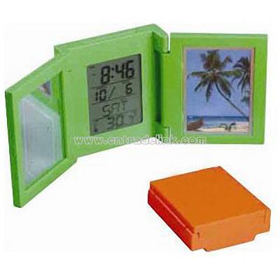 Mini Clock (with Photo Frame and Mini Mirror)