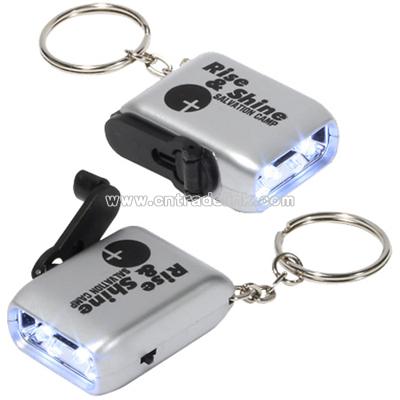 Mini Dynamo Flashlight Keychain