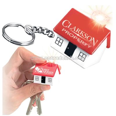 Mini House Shaped Key Light Keychain