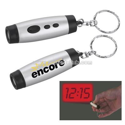 Mini Lcd Projection Clock Keychain