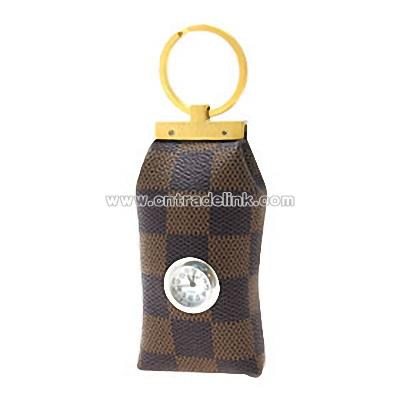 Mini Moneybag Key Chains Jewelry Quartz Pocket Watch Coffee