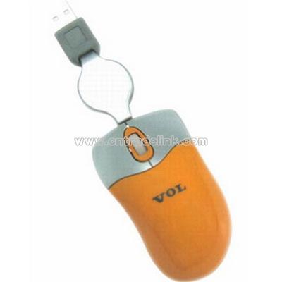 Mini Orange Optical Mouse
