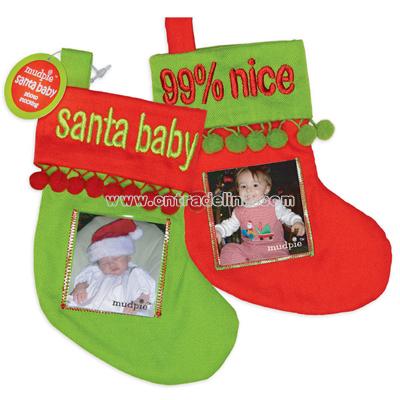 Mini Photo Christmas Stocking Ornament