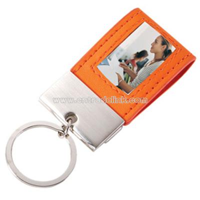 Mini Photo Leather Keychain