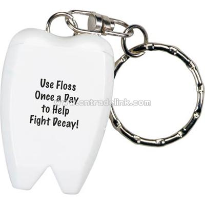 Mini Tooth Dental Floss Keychain