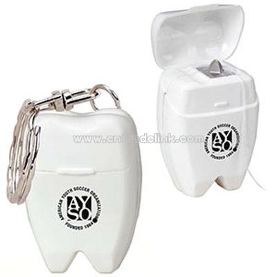Mini Tooth Dental Floss Keychain